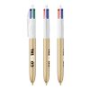 BIC® 4 Couleurs Glacé Blanc-or | Sérigraphie 1 couleur | Corps-centré clip | 30.00 mm x 43.00 mm