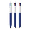 BIC® 4 Colours Soft Blanc-bleu marine | Sérigraphie 1 couleur | Corps-à la droite du clip | 30.00 mm x 43.00 mm
