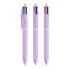 BIC® 4 Couleurs® Pastel + Lanyard Violet pastel | Sérigraphie 1 couleur | Corps-à la droite du clip | 30.00 mm x 43.00 mm