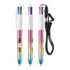 BIC® 4 Couleurs® Gradient + Lanyard rose-jaune-turquoise