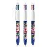 BIC® 4 Couleurs bille Blanc-bleu marine