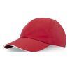 Casquette sandwich 6 panneaux Morion GRS recyclée ajustable Standard | Rouge | sans marquage | non disponible | non disponible | non disponible