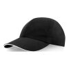 Casquette sandwich 6&nbsp;panneaux Morion GRS recyclée ajustable Standard | Noir | non disponible | sans marquage | non disponible | non disponible | non disponible