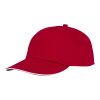 Casquette 5 panneaux sandwich Styx Standard | Rouge | sans marquage | non disponible | non disponible | non disponible