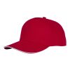 Casquette sandwich 5 panneaux Ceto Standard | Rouge | sans marquage | non disponible | non disponible | non disponible
