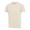 T-shirt unisexe en coton bio certifié OCS Balfour à manches courtes et col en V de 200&nbsp;g/m² Sandstone | 3XS