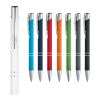 BETA SOFT. Stylo en aluminium avec finition en caoutchouc Noir | sans marquage