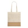MERCAT. Sac 100% coton (160 g/m²) avec détails en imitation jute Beige | sans marquage