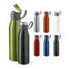 KORVER. Bouteille de sport en aluminium 650 mL Noir | sans marquage