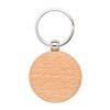 STEWIE ROUND. Porte-clés rond en bois de hêtre Beige | sans marquage