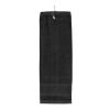 GOLFI. Serviette multifonctionnelle en coton (430 g/m²) Noir | sans marquage