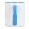 Mug subli Oslo coloré à l'intérieur & anse 300ml Blanc-Bleu clair | sans marquage | non disponible | non disponible | non disponible