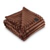 Couverture en polaire recyclée Sagaform Esther 130 x 170 cm Marron foncé | sans marquage