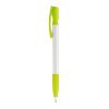 Stylo Nash Opaque Blanc-Vert clair | Sérigraphie 1 couleur | à 90 degrés du clip | 33 mm x 25 mm | non disponible