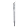 Stylo bille Atlas transparent et pointe métal Blanc-Blanc | Sérigraphie 1 couleur | à 90 degrés du clip | 50 mm x 25 mm | non disponible