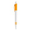 Stylo Tropic opaque Blanc-Orange | Sérigraphie 1 couleur | à 90 degrés du clip | 45 mm x 25 mm | non disponible