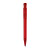 Stylo Pier Clear transparent Rouge / blanc-Rouge / blanc | Sérigraphie 1 couleur | dans le prolongement du clip | 45 mm x 25 mm | non disponible
