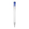 Stylo Ingeo TM Pen Clear transparent Bleu / Blanc | Sérigraphie 1 couleur | À 180 degrés du clip | 45 mm x 25 mm | non disponible