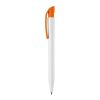 Stylo S45 opaque Blanc-Orange | Sérigraphie 1 couleur | à 180 degrés du clip | 45 mm x 25 mm | non disponible