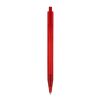 Stylo bille Kuma transparent Rouge / blanc-Rouge / blanc | Sérigraphie 1 couleur | à 180 degrés du clip | 45 mm x 25 mm | non disponible