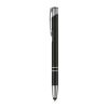Stylo stylet Alicante Noir | Gravure | dans le prolongement du clip | 30 mm x 6 mm | non disponible
