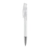 Stylo Avalon Transparent Pointe métal Blanc-Blanc | Tampographie 1 couleur | clip | 35 mm x 8 mm | non disponible