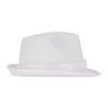 Chapeau en polyester avec bande Blanc | sans marquage | non disponible | non disponible