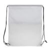 Sac à cordon 210T R-PET avec fermeture éclair Blanc | sans marquage | non disponible | non disponible | non disponible