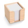 Bloc de papier 10x10x8.5cm FSC dans une boîte cubique en bois Nature | sans marquage | non disponible | non disponible | non disponible