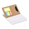 Carnet Olmo à couverture rigide en PU A5 avec notes autocollantes Blanc