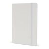 Cahier A5 PU avec pages quadrillées FSC Blanc | sans marquage | non disponible | non disponible