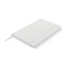 Cahier A5 PU avec pages quadrillées FSC Blanc