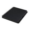 Carnet à spirales A5 avec papier recyclé noir | sans marquage | non disponible | non disponible
