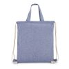 Sac cordelettes en coton recyclé 38x42cm Bleu / Blanc | sans marquage | non disponible | non disponible | non disponible