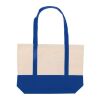 Sac de plage toile de coton OEKO-TEX® 280g/m² 42x10x30cm Bleu / Blanc | sans marquage | non disponible | non disponible | non disponible