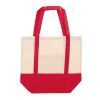 Sac à provisions en coton OEKO-TEX® 140g/m² 40x10x35cm Rouge / blanc | sans marquage | non disponible | non disponible | non disponible