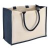 Jute-Cotton Sac fourre-tout OEKO-TEX® 42,5 x 19 x 32cm 320g/m² Bleu foncé | sans marquage | non disponible | non disponible