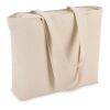 Sac fourre-tout en coton avec fermeture éclair OEKO-TEX® 47 x 11 x 35cm 320g/m² Ecru