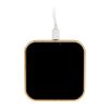 Chargeur sans fil bambou et verre 10W Noir