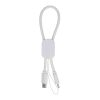 Câble USB-C format porte-clés 60 W Blanc | sans marquage | non disponible | non disponible