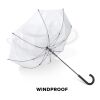 Verdure 190T Pongee 23" Parapluie à crochet coupe-vent Ouverture automatique Blanc