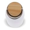 Bouteille isotherme avec couvercle en bambou 500ml Blanc | sans marquage | non disponible | non disponible | non disponible