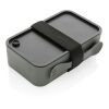 Lunch box avec cuichette en rPP GRS gris | sans marquage | non disponible | non disponible