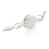 Cable 6 en 1 en TPE et plastique recyclé RCS blanc | sans marquage | non disponible | non disponible