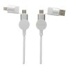 Câble Oakland 1,2 mètres 6-in-1 à charge rapide 60W blanc | sans marquage | non disponible | non disponible