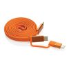 Câble magnétique 60W 2 en 1 Arc en PET RCS orange | sans marquage | non disponible | non disponible