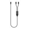 Câble 100W à double sortie USB-C Terra RCS noir-gris