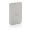 Powerbank 5000mAh avec induction 5W en plastique recyclé RCS blanc | sans marquage | non disponible | non disponible