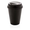Mug en PP recyclable à double paroi 300ml noir | sans marquage | non disponible | non disponible