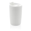 Mug en PP recyclé GRS avec couvercle à bascule blanc | sans marquage | non disponible | non disponible